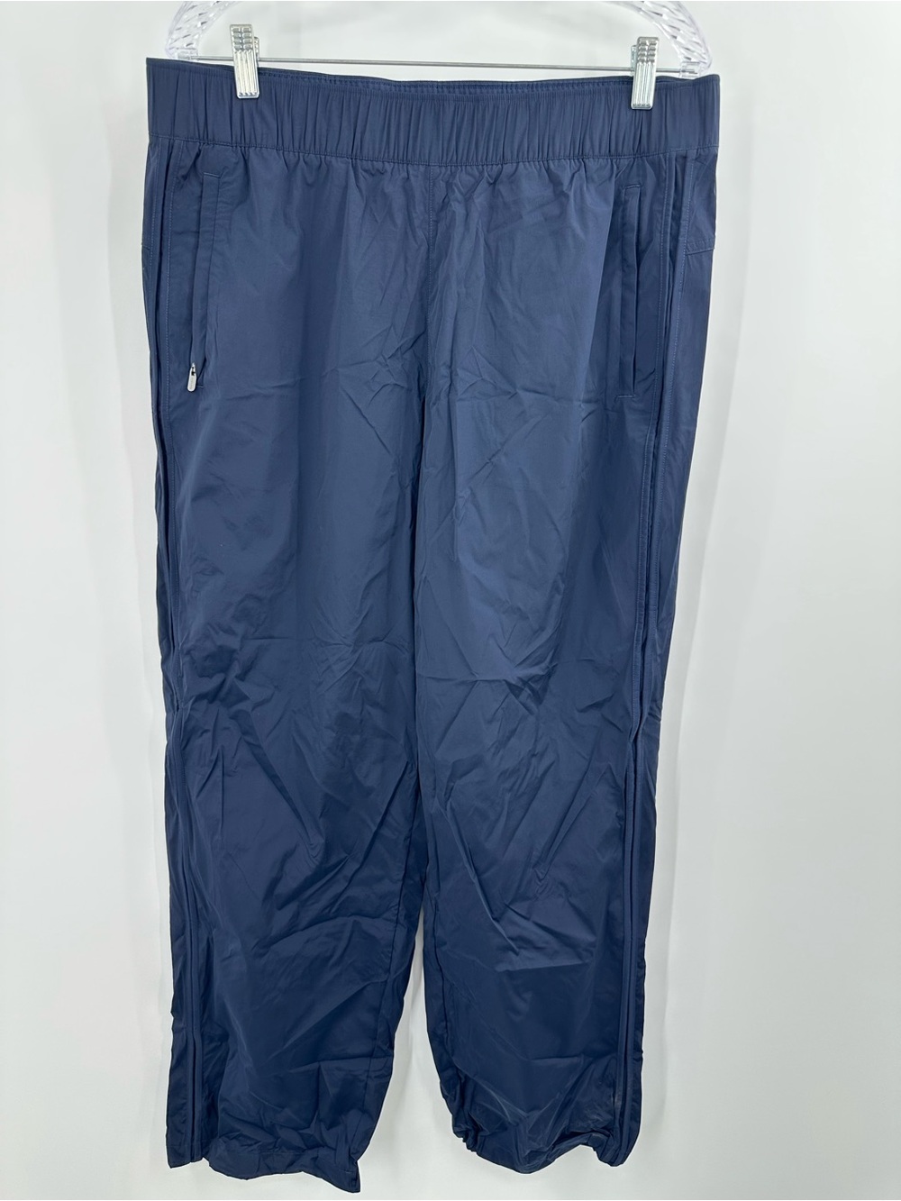 Athleta Women's Navy Blue Rise Nylon Lightweight Pant Size Large